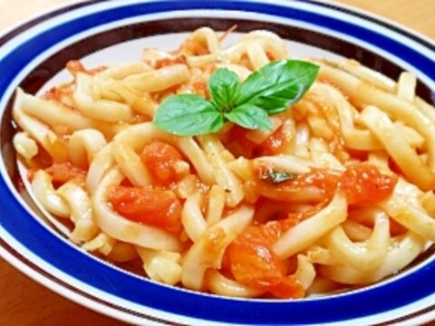 うどんが１麺残ったら簡単イタリアンな１人ランチ♪♪
